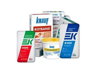 Штукатурки, шпатлевки, клеи