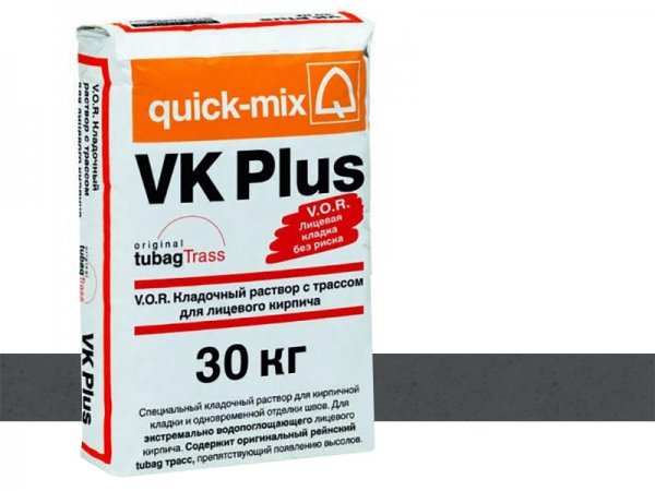 Купить цветной кладочный раствор Quick-mix VK plus - H-графитово-черный арт. 72108 (30 кг) в Москве