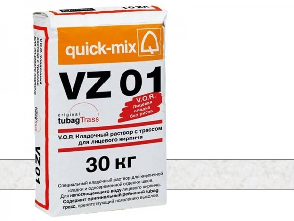 Купить цветной кладочный раствор Quick-mix VZ 01 - A-алебастрово-белый арт. 72201 (30 кг) в Москве