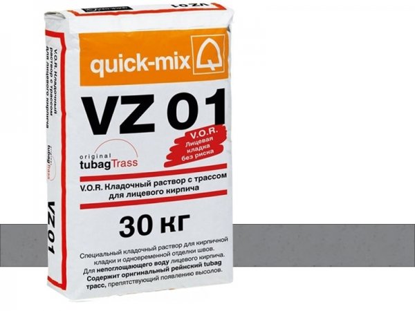 Купить цветной кладочный раствор Quick-mix VZ 01 - D-графитово-серый арт. 72204 (30 кг) в Москве