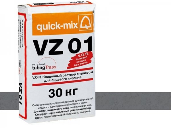 Купить цветной кладочный раствор Quick-mix VZ 01 - E-антрацитово-серый арт. 72205 (30 кг) в Москве
