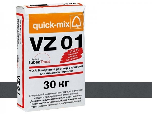 Купить цветной кладочный раствор Quick-mix VZ 01 - H-графитово-черный арт. 72208 (30 кг) в Москве