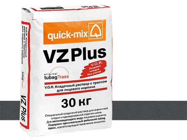 Купить цветной кладочный раствор Quick-mix VZ plus - H-графитово-черный арт. 72005 (30 кг) в Москве