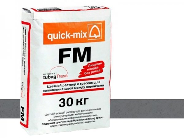 Купить цветной шовный раствор Quick-mix FM - E-антрацитово-серый арт.72305 (30 кг) в Москве