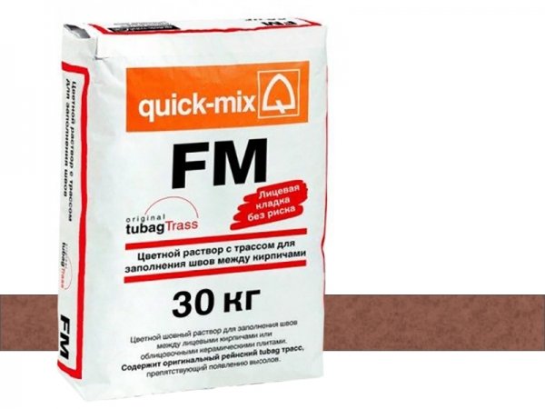 Купить цветной шовный раствор Quick-mix FM - G-красно-коричневый арт.72307 (30 кг) в Москве