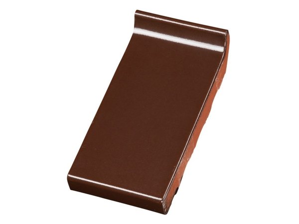 Клинкерный отлив Wienerberger dark brown glazed, 105x215x30 мм