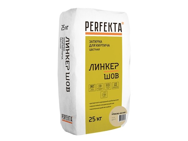 Купить декоративную затирочную смесь PERFEKTA Линкер Шов - цвет кремово-желтый в Москве