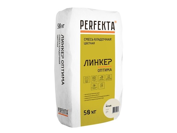 Купить цветную кладочную смесь PERFEKTA Линкер Оптима - белая, 50 кг в Москве