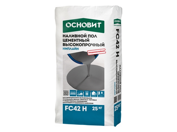 Купить наливной пол цементный ОСНОВИТ НИПЛАЙН FC42 H высокопрочный в Москве