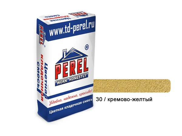 Купить цветную кладочную смесь Perel SL - 30 кремово-желтая (50 кг) в Москве