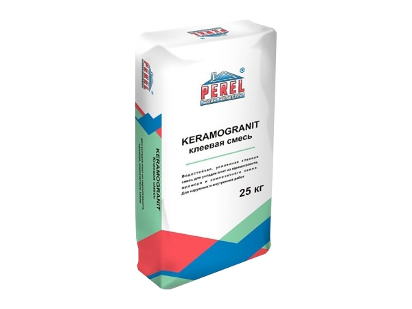 Купить усиленную клеевую смесь Perel Keramogranit (0322) для керамогранита, мрамора и камня в Москве