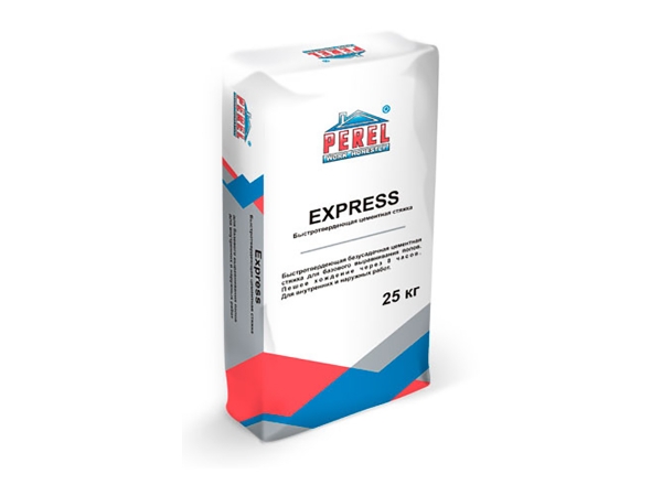 Купить быстротвердеющую безусадочную цементную стяжку Perel Express (0720) для выравнивания полов