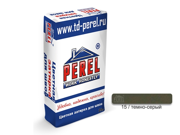Купить цветную затирку Perel RL - 0415 темно-серая (25 кг) в Москве