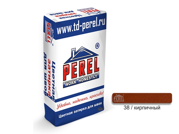 Купить цветную затирку Perel RL - 0438 кирпичная (25 кг) в Москве
