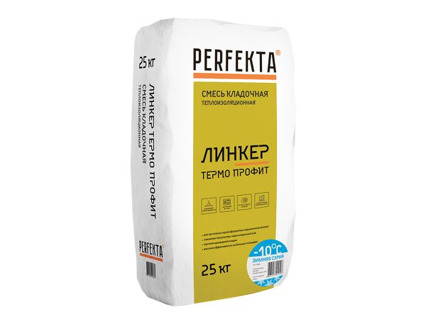 Купить зимний теплоизоляционный кладочный раствор PERFEKTA Линкер Термо Профит 25 кг в Москве
