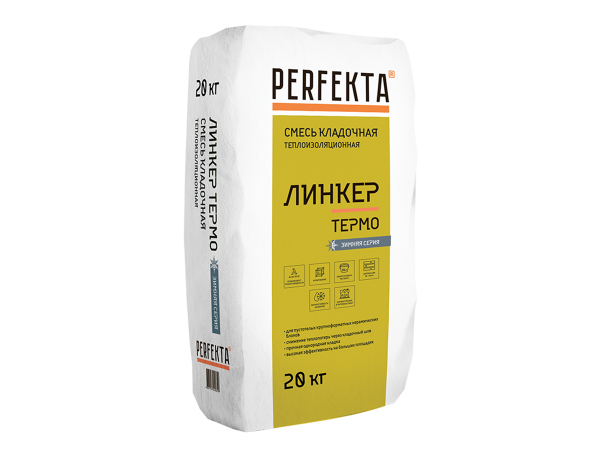 Купить зимний теплоизоляционный кладочный раствор PERFEKTA Линкер Термо 20 кг в Москве