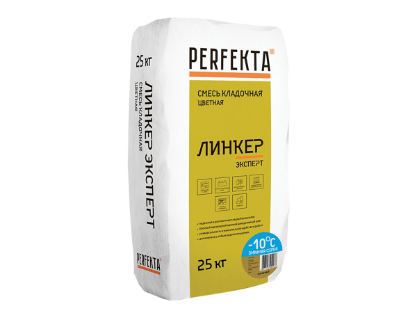 Купить цветную кладочную смесь PERFEKTA Линкер Эксперт ЗИМА - горчичная (25 кг) в Москве