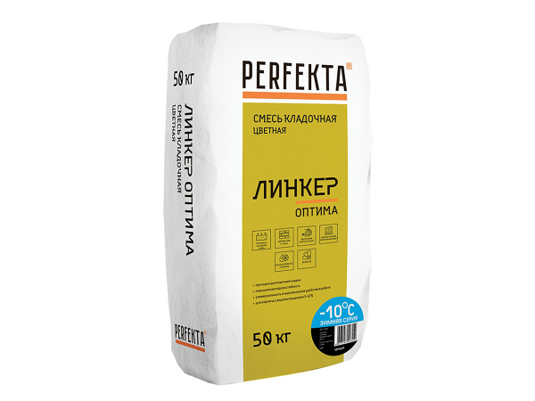 Купить цветную кладочную смесь PERFEKTA Линкер Оптима ЗИМА - черная, 50 кг в Москве
