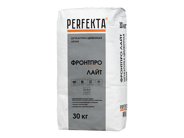 Купить штукатурку цементную легкую Perfekta Фронтпро Лайт МН, 30 кг в Москве