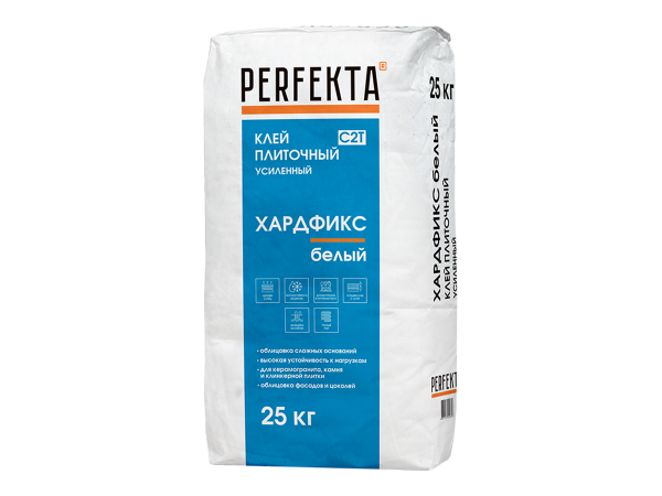 Купить клей плиточный усиленный Perfekta Хардфикс Белый C2 Т, 25 кг в Москве