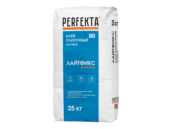 Купить клей плиточный базовый Perfekta Лайтфикс C0, 25 кг в Москве