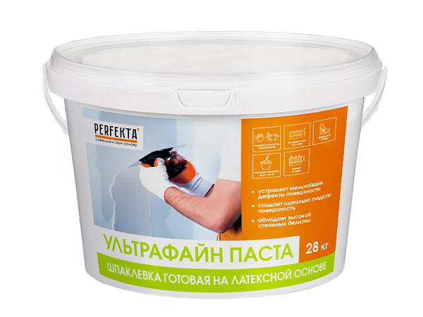 Купить шпаклевку готовую на латексной основе Perfekta Ультрафайн Паста, 28 кг в Москве