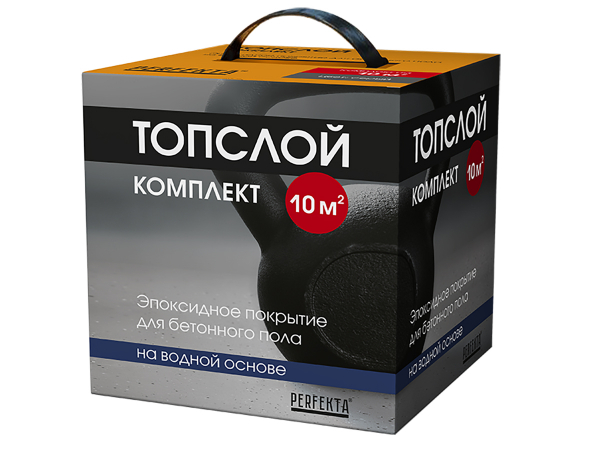 Купить эпоксидное покрытие для бетонного пола на водной основе Perfekta Топслой Комплект (цвет серый), 2,7 кг в Москве