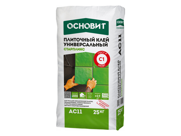 Купить плиточный клей универсальный ОСНОВИТ СТАРПЛИКС АС11 для керамической плитки и керамогранита (5 кг) в Москве