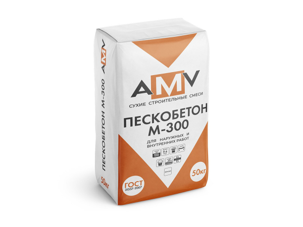 Купить пескобетон AMV М-300 ТУ (40 кг) в Москве
