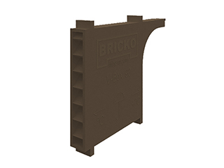 Вентиляционная коробочка Bricko V-Box-90 - 90х60х10мм, цвет темно-коричневый